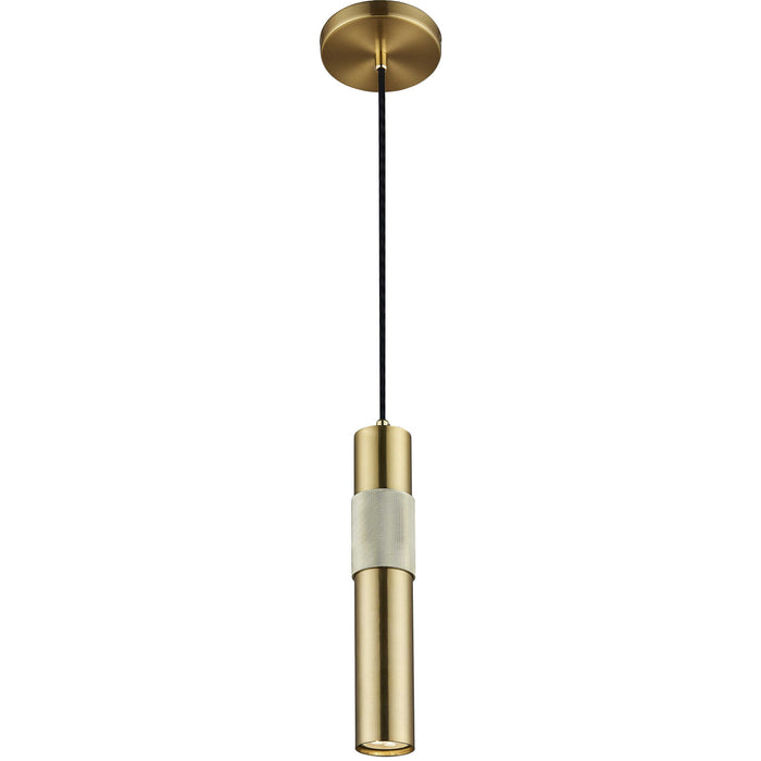 Luminaire suspendu Passwell de Dainolite avec fini laiton vieilli et 1 ampoule