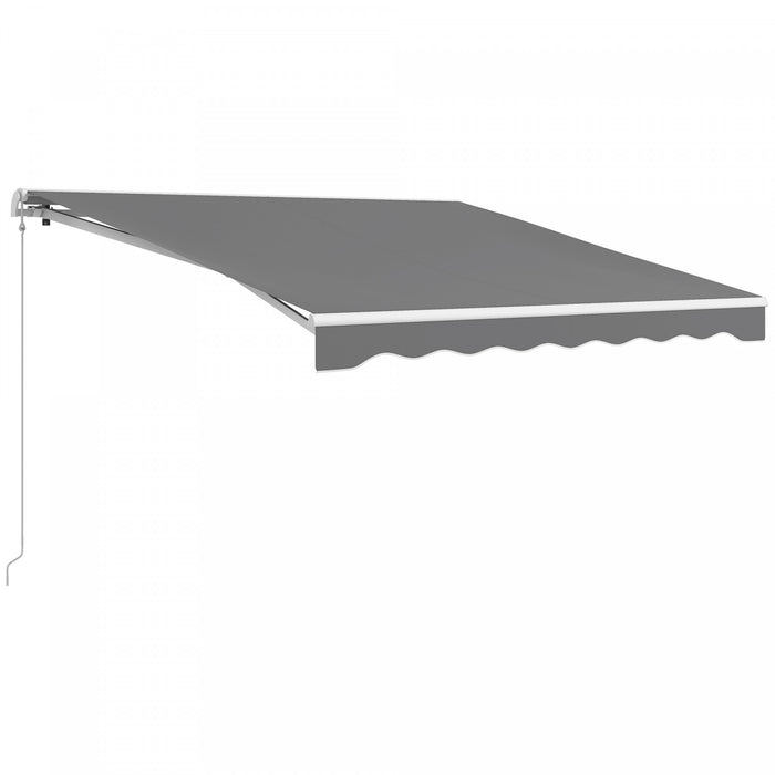 Outsunny Auvent Electrique Retractable 10' X 8' Avec Telecommande, Gris
