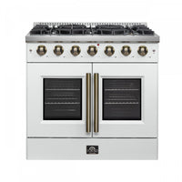 Cuisiniere a gaz blanche Galiano 36 pouces, 4,32 pi³ – FFSGS6444-36WHT