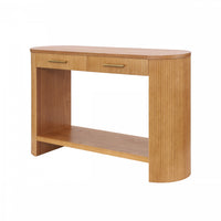 Console moderne Olivia 120 cm avec rangement et tiroirs - brune