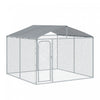 Pawhut Chenil D'exterieur Pour Chien En Metal, Enclos Niche Parc Pour Animaux De Compagnie Avec Serrure En Acier, Parois Laterales En Maille Et Toit, Cour Et Le Patio, 9,8' X 9,8' X 7,7'