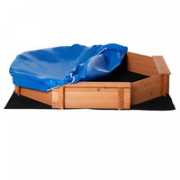 Bac A Sable Pour Enfant Dans La Cour, Avec Couverture En Polyester, Planche De Siege, Pour Les 3-8 A
