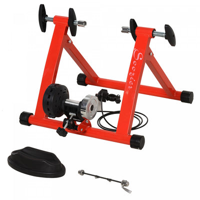 Soozier Bike Trainer Magnetic Bicycle Stand Indoor Exerciser W/ Quick Release Skewer, 5 Levels Resis|Soozier Velo Interieur Entrainement Magnetique Exercise Fitness Support De Velo Resistance A 5 Nivea