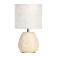  Marren Lampe de table contemporaine texturee, Beige, 12,5 po H