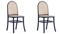 Ensemble 2 chaises de salle à manger Paragon de Manhattan Comfort - cannage noir