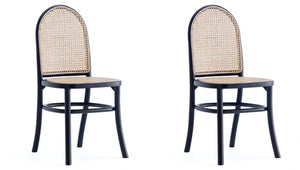 Ensemble 2 chaises de salle à manger Paragon de Manhattan Comfort - cannage noir