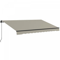 Outsunny 13' X 10' Auvent Retractable, Abri Pare-soleil, Gris Clair