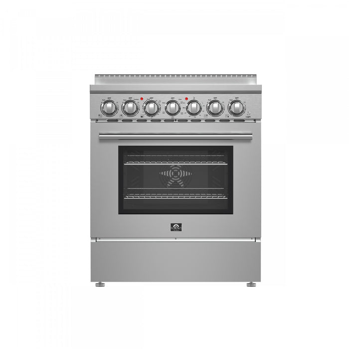Cuisiniere electrique en acier inoxydable Paolo 30 po, 4,38 pi³ - FFSEL6011-30WHT