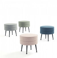  Bailey Pouf d’Appoint Mid-Century Modern 1 Piece en Bleu, Gris, Ble et Vert Sauge