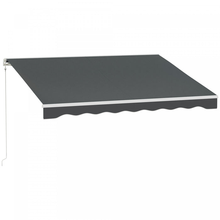Outsunny Auvent Retractable Electrique 10' X 8' Avec Telecommande, Cafe