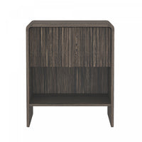  Table de nuit contemporaine Novara 56 cm en noyer Jacobean (1 tiroir)
