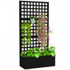 Outsunny Jardiniere galvanisee avec treillis, 435\" x 16\" x 70\"