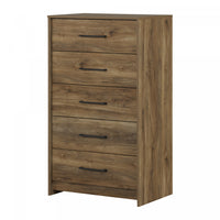  Commode verticale Londen à 5 tiroirs - manguier naturel