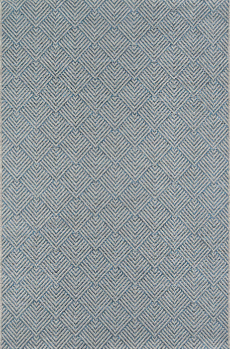 Tapis Contemporain Laura 6'7\" x 9'6\" en Bleu