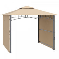 Outsunny 10' X 10' Pavillon Tonnelle De Jardin Abri Auvent D'exterieur Avec Double Toit Ventile, Dou