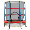 Qaba 65 Pouces Mini Trampoline Pour Enfants Avec Filet De Cloture Integre Fermeture Eclair Coussin De Securite Interieur Exterieur Pour Enfants Tout-petit Age 3-6 Ans