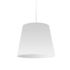 Luminaire suspendu moyen de Dainolite avec très grand abat-jour cylindrique blanc et 1 ampoule