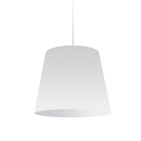 Luminaire suspendu moyen de Dainolite avec très grand abat-jour cylindrique blanc et 1 ampoule