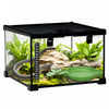 Terrarium en verre pour reptiles avec thermometre, bassine d'eau