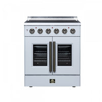  Cuisiniere electrique Galiano de 30 po avec portes francaises, 4 foyers, 4,32 pi³, blanc – FFSEL6917-30WHT
