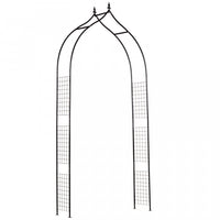 Outsunny Arche De Jardin En Metal 8pi Pour Plantes Grimpantes, Noir