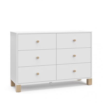 Storkcraft California 6 Drawer Dresser - White/Driftwood