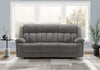 Sofa Rembourre 3 Places Inclinable Electrique, 85\"L, Port Usb Inclus, Tissu Gris Clair