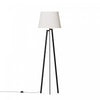 Lampe à pied architecturale noire de 64 po à trépied avec abat-jour texturé