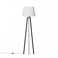 Lampe à pied architecturale noire de 64 po à trépied avec abat-jour texturé