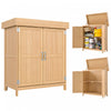 Outsunny Abri De Jardin En Bois Avec Toit A Charniere, Bois Naturel