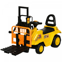 Aosom Tracteur A Chevaucher, Chariot Elevateur Avec Fourche Et Plateau, Tracteur Pour Enfants Avec R