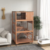 34\" L Catio Maison D'exterieur Pour Chat Sur Roues, Orange