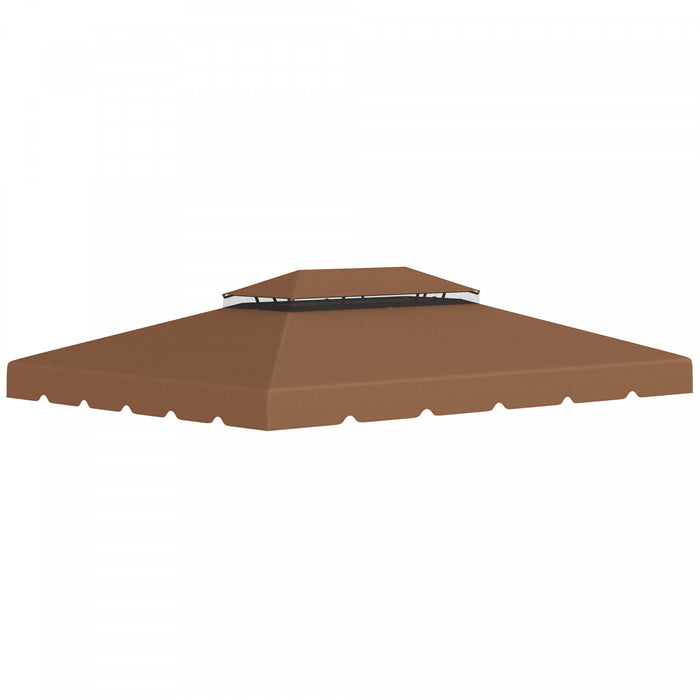 Outsunny 12.8' X 9.5' Gazebo Replacement Canopy, Gazebo Top Cover With Double Vented Roof For Garden Patio Outdoor (top Only), Coffee