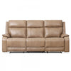 Sofa inclinable electrique Marlow de 84 po en cuir assorti avec USB/USB-C - Taupe