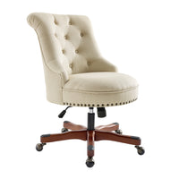Chaise de bureau Sinclair en tissu - bleu clair