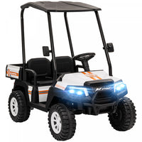 Qaba Voiture Electrique 2 Places Pour Enfants, Voiture Electrique Alimentee Par Batterie 24v Avec Te