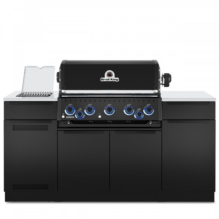 Broil King Baron 590i Shadow 5-bruleurs 45 000 BTU Barbecue a gaz propane encastre - 876844
