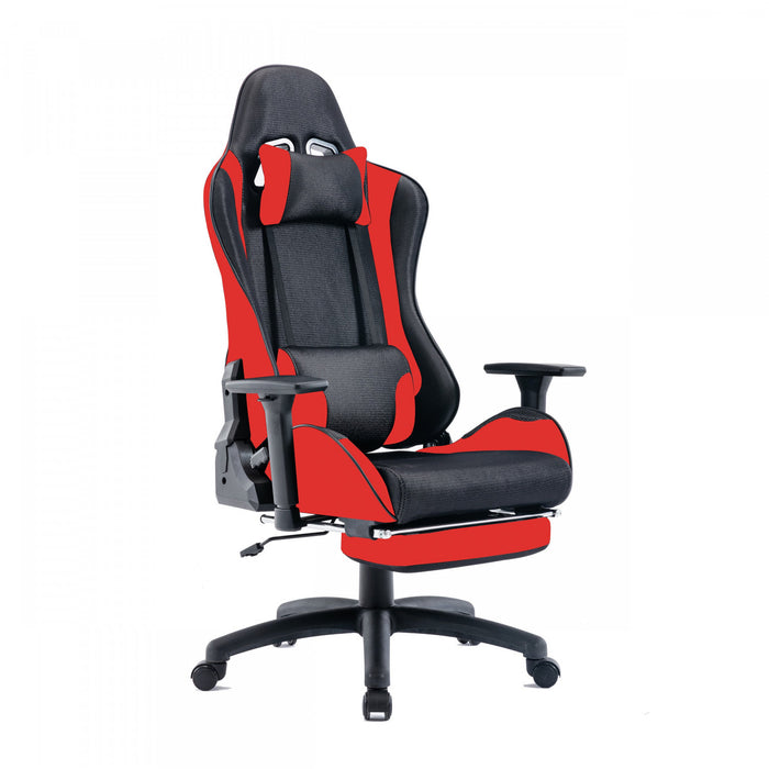 TygerClaw Chaise de Gaming avec Coussin Lombaire et Repose-jambes