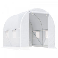 Outsunny 8.2x6.6x6.6pi Tunnel De Plain-pied Serre De Jardin Portable Plante De Plus En Plus Chaude M