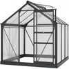 Outsunny Serre Chaude De Jardin De Plain-pied Avec Porte Coulissante