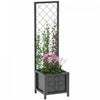 Outsunny Jardiniere en metal avec treillis, trous de drainage