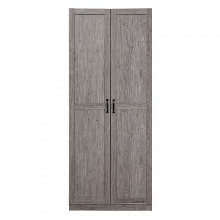 Armoire de rangement moderne Cornelia 30\" en gris (7 etageres)