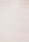 Carpette Leonardo blanche et grise à motif de rayures modernes - 5 pi 3 po x 7 pi 7 po