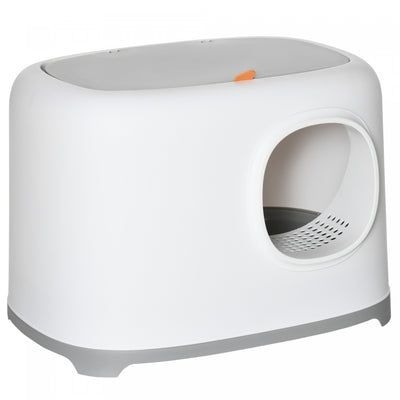 Pawhut Cat Litter Box, Open Top Kitty Litter Pan With Anti-sand Tunnel, Scoop, Odor Control & Easy T|Pawhut Bac A Litiere Pour Chat, Bac A Litiere Ouvert Avec Tunnel Anti-sable, Pelle, Controle Des Ode