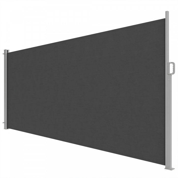 Auvent lateral retractable Outsunny, ecran d'intimite exterieur, gris fonce