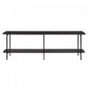Console moderne contemporaine Celine 71\" en noir (2 etageres)