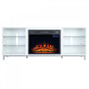 Foyer electrique moderne Brighton 2 pieces en noir et blanc