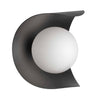 Applique murale Crescent de Dainolite avec fini noir mat et 1 ampoule