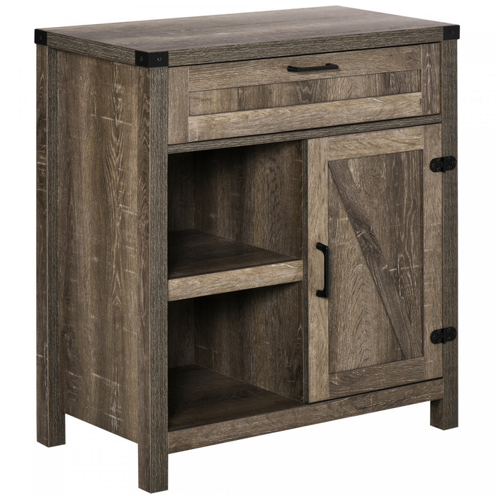 HOMCOM Armoire Porte Grange Rustique Buffet Ferme Moderne