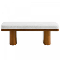 Olivia Banc Ottoman en Bois de 47,5